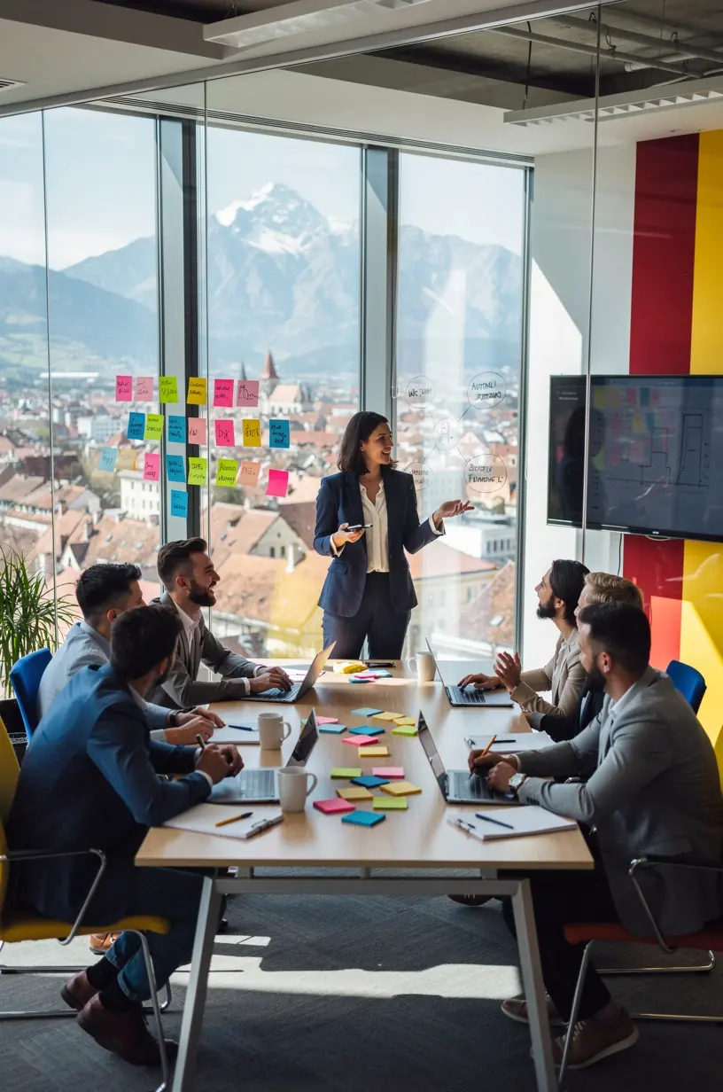 Diagramă detaliată a fluxului de automatizare software pentru îmbunătățirea productivității în mediul de lucru digital.